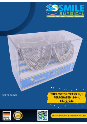 Impression Trays (Regular Pattern) Perforated Set of 6 Pieces