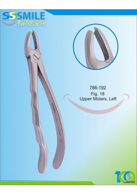Extracting Forcep Anatomical Handle Fig. 18 Upper Molars, Left