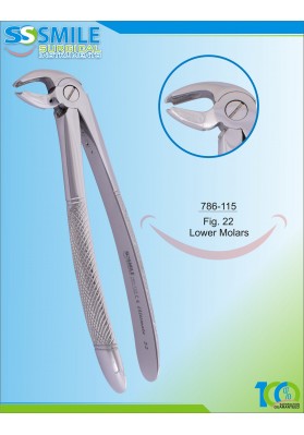 Extracting Forcep English Pattern Fig. 22 Lower Molars