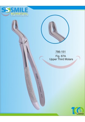 Extracting Forcep English Pattern Fig. 67A Upper Third Molars