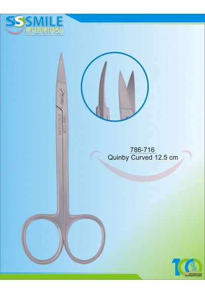 Quinby Scissor Curved 12.5 cm